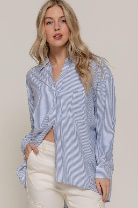 STRIPE OVERSIZE SHIRT