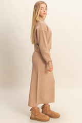 ALI - 2 TEXTURED MIDI SKIRT
