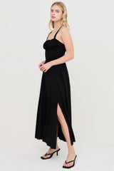 ELISE - TIE BACK SWISS DOT DRESS