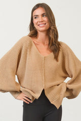 SPLIT FRONT SWEATER