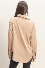 SATIN L/S BLOUSE