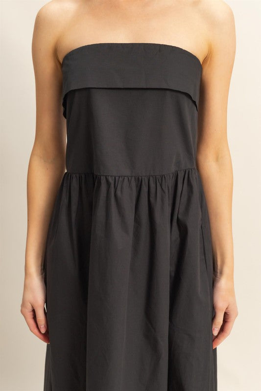 IT GIRL - COTTON FOLD TUBE DRESS