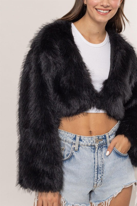 CROP FUR BOLERO