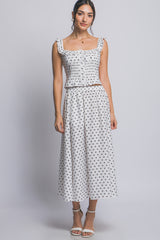 DOT - RUFFLE SMOCKED TOP