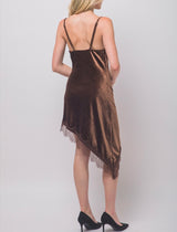 AVA - VELVET ASSYMETRICAL DRESS