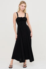 ELISE - TIE BACK SWISS DOT DRESS