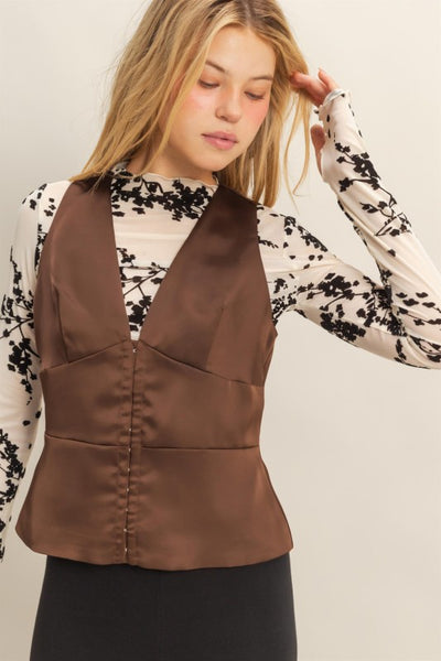 SATIN VEST TOP – Yaya & Co.