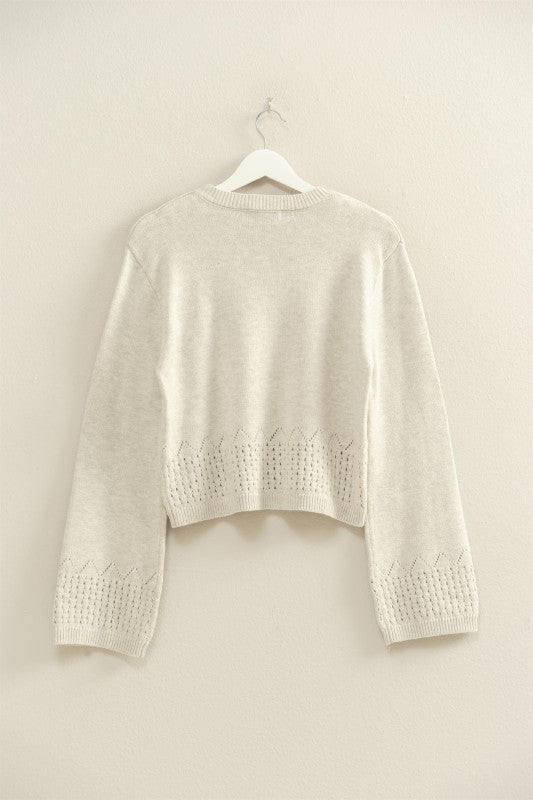EMBROIDERED DETAIL SWEATER