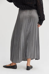 CRINKLE SHIMMER MAXI SKIRT