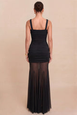 MARTINA - MESH DRAPE MAXI DRESS