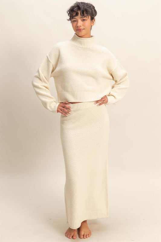 ALI - 2 MOCK TEXTURED SWEATER