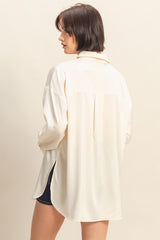 OVERSIZE SATIN SHIRT