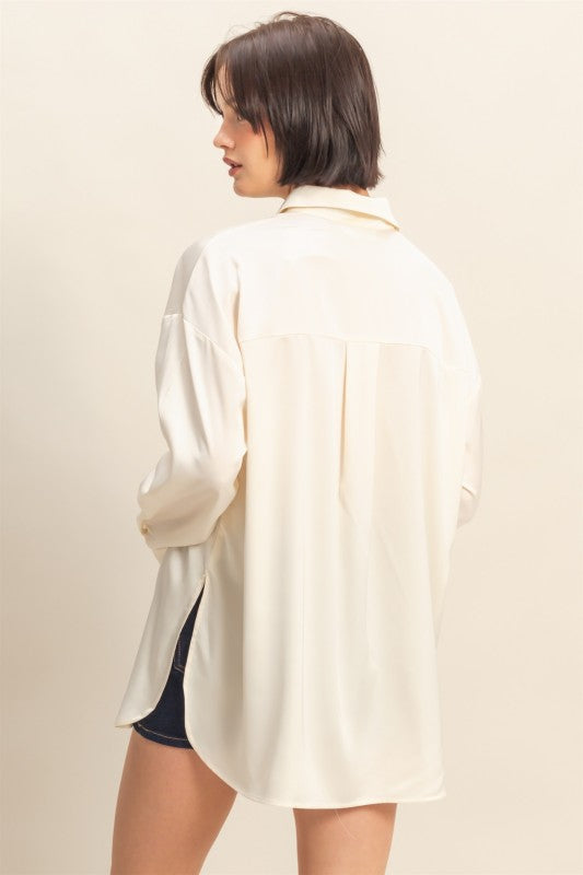 OVERSIZE SATIN SHIRT