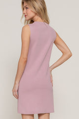 COCO - SLEEVELESS KNIT BUTTON DRESS