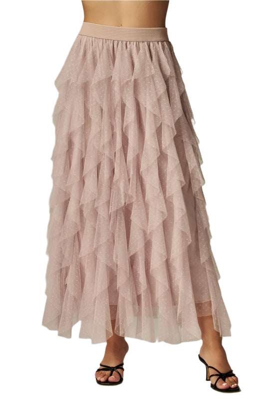 DOT TULLE MIDI SKIRT