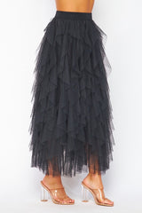 DOT TULLE MIDI SKIRT