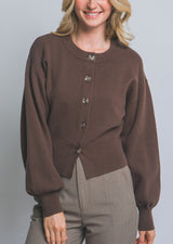NOVELTY BUTTON CARDIGAN