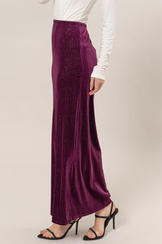 VELOUR MAXI SKIRT