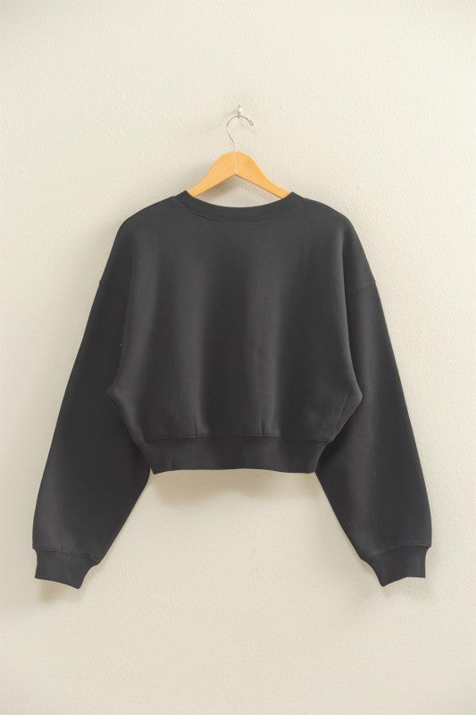 CROP CREW SWEATSHIRT