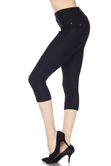PREMIUM DENIM STRETCH CAPRI