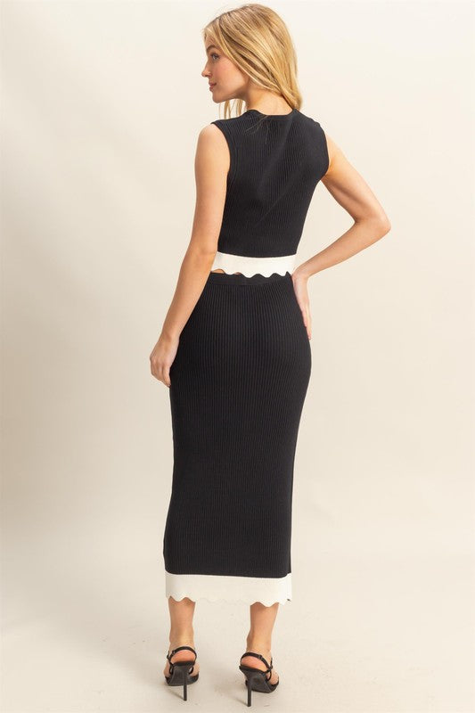 MIA - SCALLOP RIBBED SKIRT