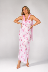 FLORENCE - TUBE FLORAL MAXI DRESS