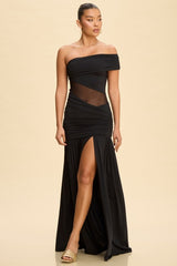 BENTLEY - ONE SHOULDER DROP WAIST GOWN