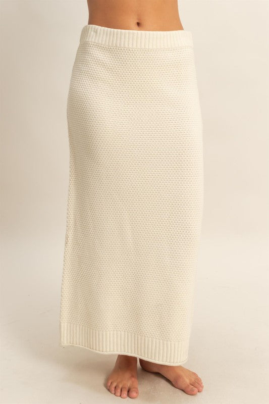 ALI - 2 TEXTURED MIDI SKIRT