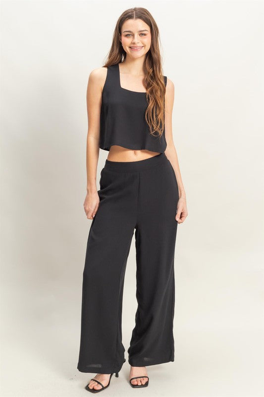 CHELSEA - WIDE LEG LINEN PANT