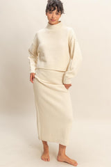 ALI - 2 TEXTURED MIDI SKIRT