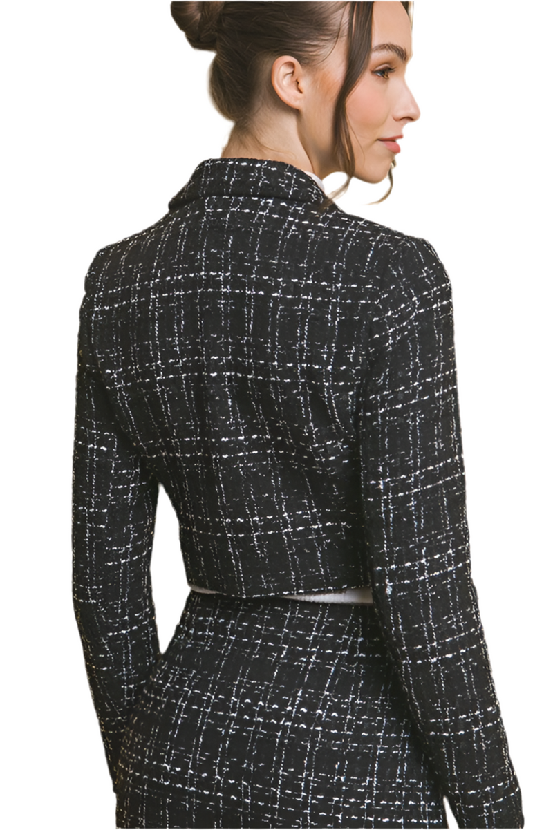 COCOLOVE - TWEED CROP JACKET