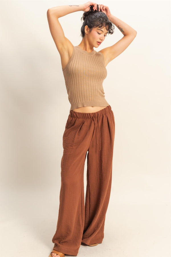 DRAWSTRING - WIDE LEG PANTS