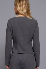 SQUARE NECK SHORT BLAZER