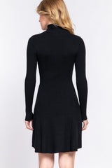 FLARED SHORT KNIT DRESS