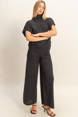 ALIA 2 - MOCK SHORT SLEEVE SWEATER