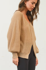 SPLIT FRONT SWEATER