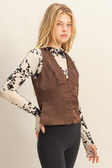 SATIN VEST TOP