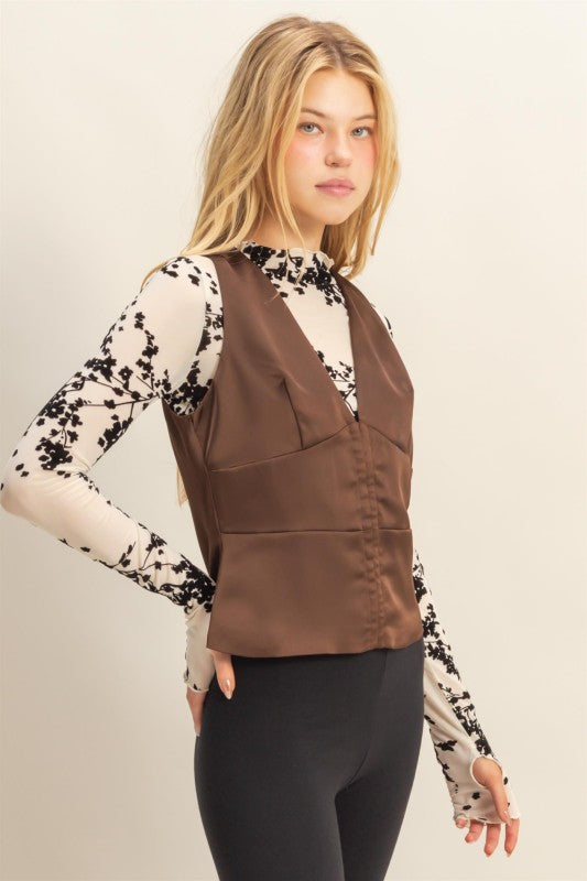 SATIN VEST TOP