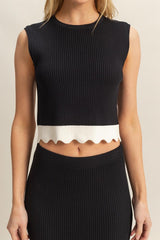 MIA - SCALLOP RIBBED TOP