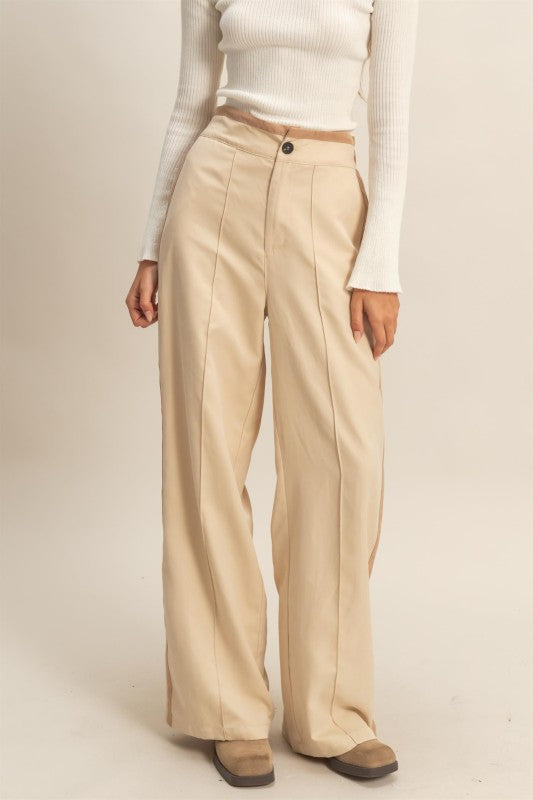 SIDE STRIPE WIDE LEG PANT