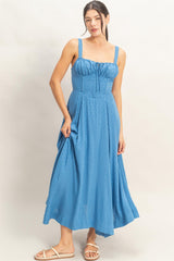 ELISE - TIE BACK SWISS DOT DRESS