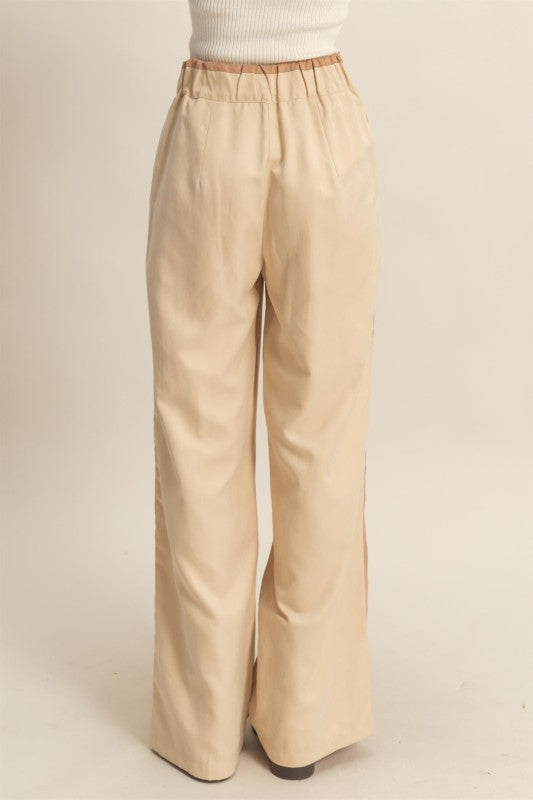 SIDE STRIPE WIDE LEG PANT