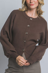 NOVELTY BUTTON CARDIGAN