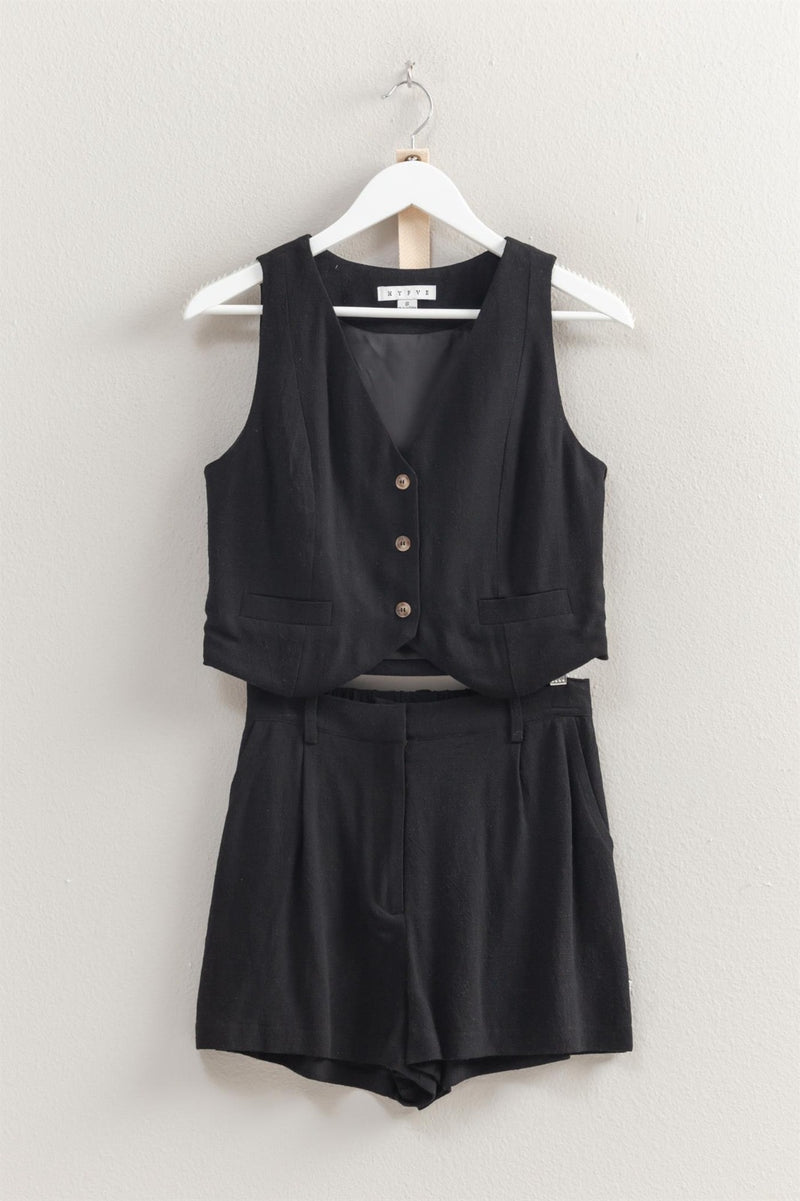 OAKVILLE - LINEN BLEND VEST