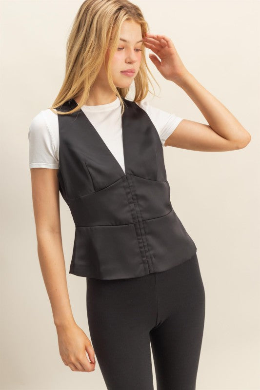 SATIN VEST TOP