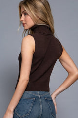 SLEEVELESS TNECK SWEATER