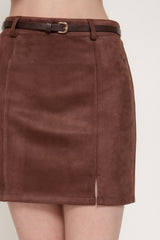 SIENNA - FAUX SUEDE MINI SKIRT