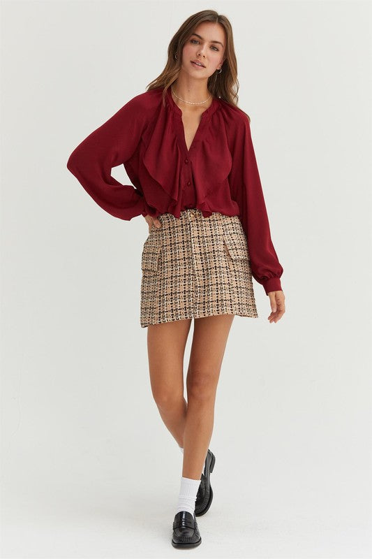 TWEED SHORT SKIRT