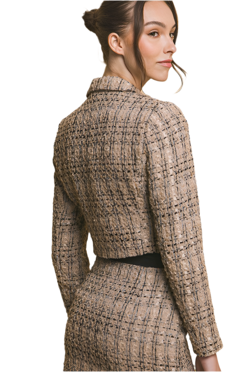 COCOLOVE - TWEED CROP JACKET