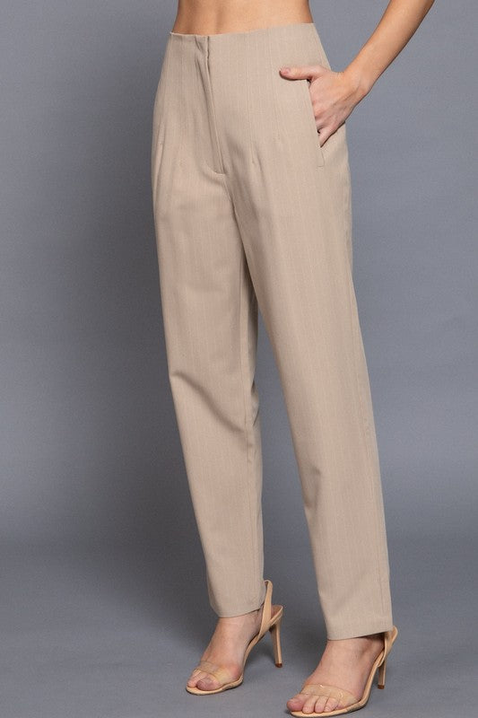 LANA - PINSTRIPE HI WAIST PANT
